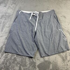 AFTCO Shorts Mens 38 Gray Boardshorts Stretch‎ Fishing Swim Drawstring Quick Dry